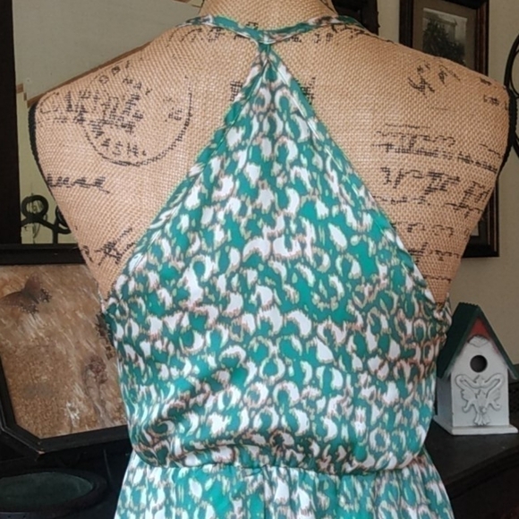 Collective Concepts Jade Green Graphic Print High Low Dress - Picture 5 of 8